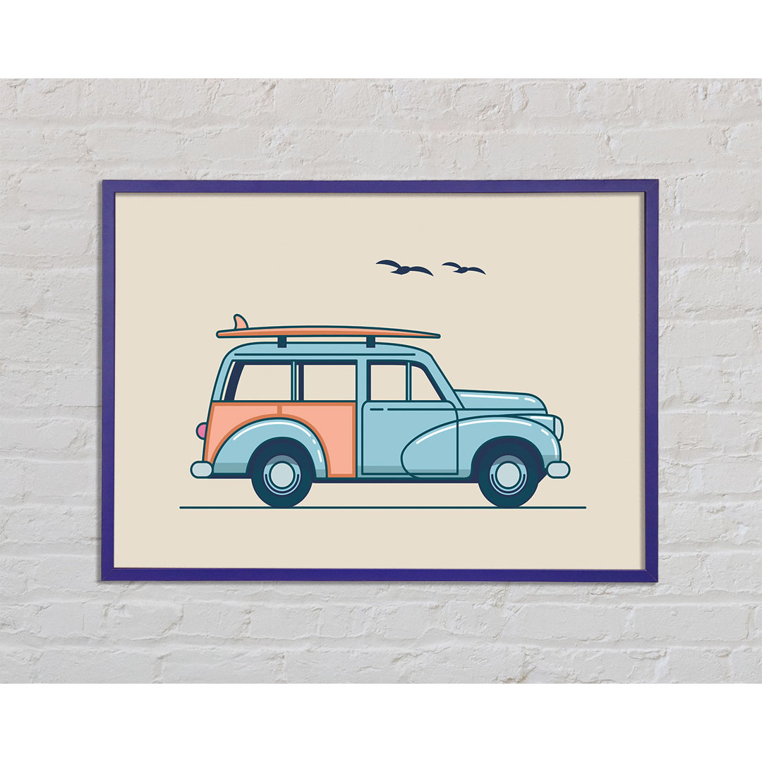 Morris Minor Traveller Gerahmter Druck Wandkunst