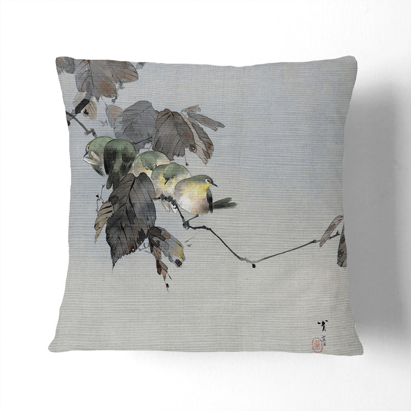 Floral Square Cushion, White, 55 x 55 cm