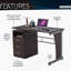 Bureau d'ordinateur avec beaucoup de rangement