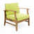 Coussin vert / cadre naturel est en rupture de stock