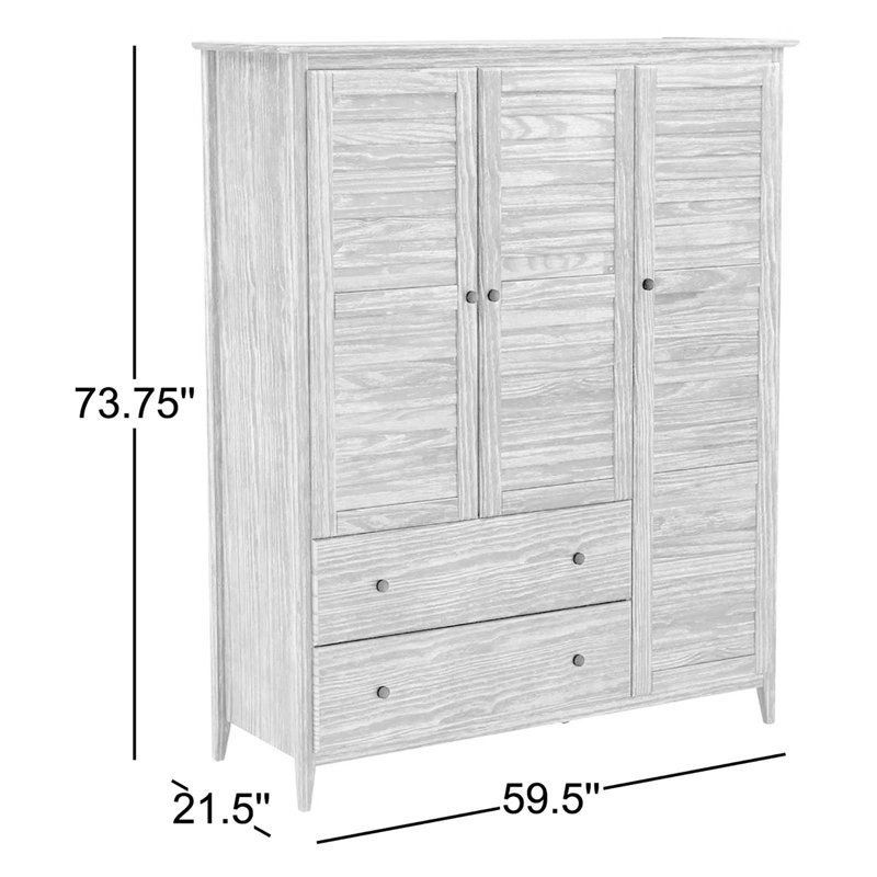 Armoire Greenport, Gris brossé