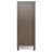 Ela SOLID WOOD 39W Tall Storage Cabinet W/ Doors And Open Shelves Set Of 2 In Smoky Brown