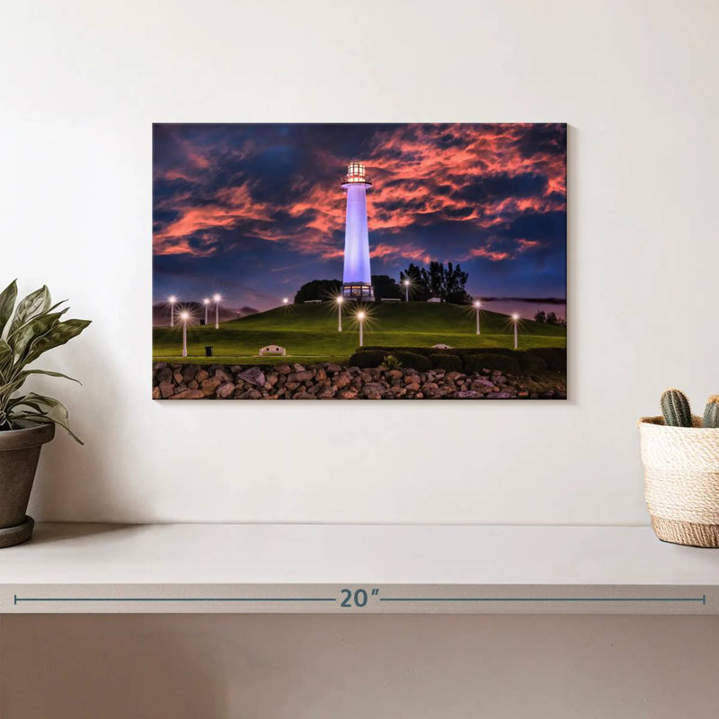 Aletra Long Beach Lighthouse, 8" H x 12" W