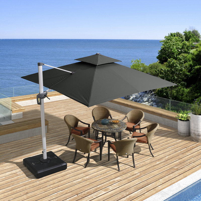 Steve 3m Square Parasol (must purchase base separately), Black