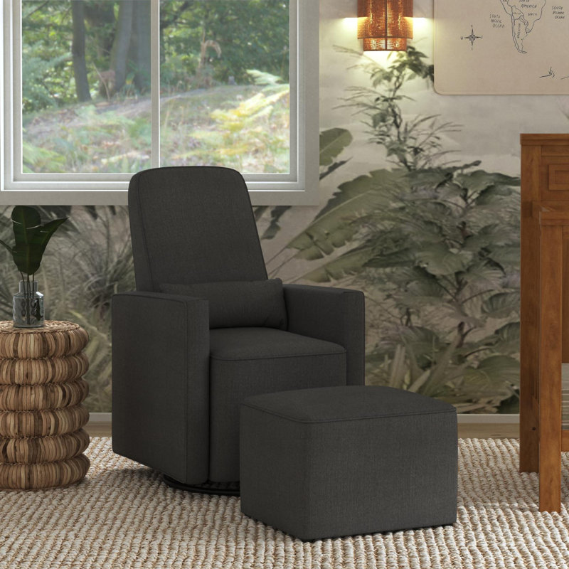 Fauteuil oscillant avec repose-pieds Olive