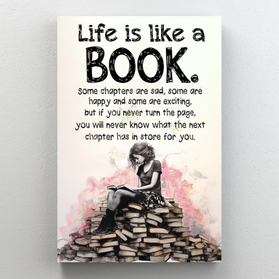 Jamyri Life Is Like A Book sur impression sur toile