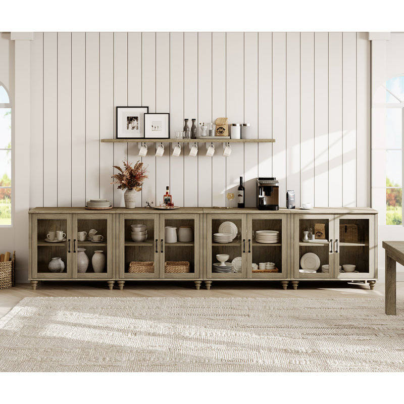Scarlett 135.4'' Sideboard, Wash Gray