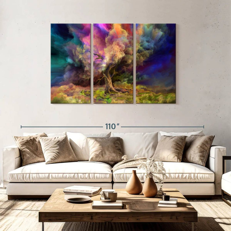 Harnek Colorful Cloud Tree, 48" H x 74" W