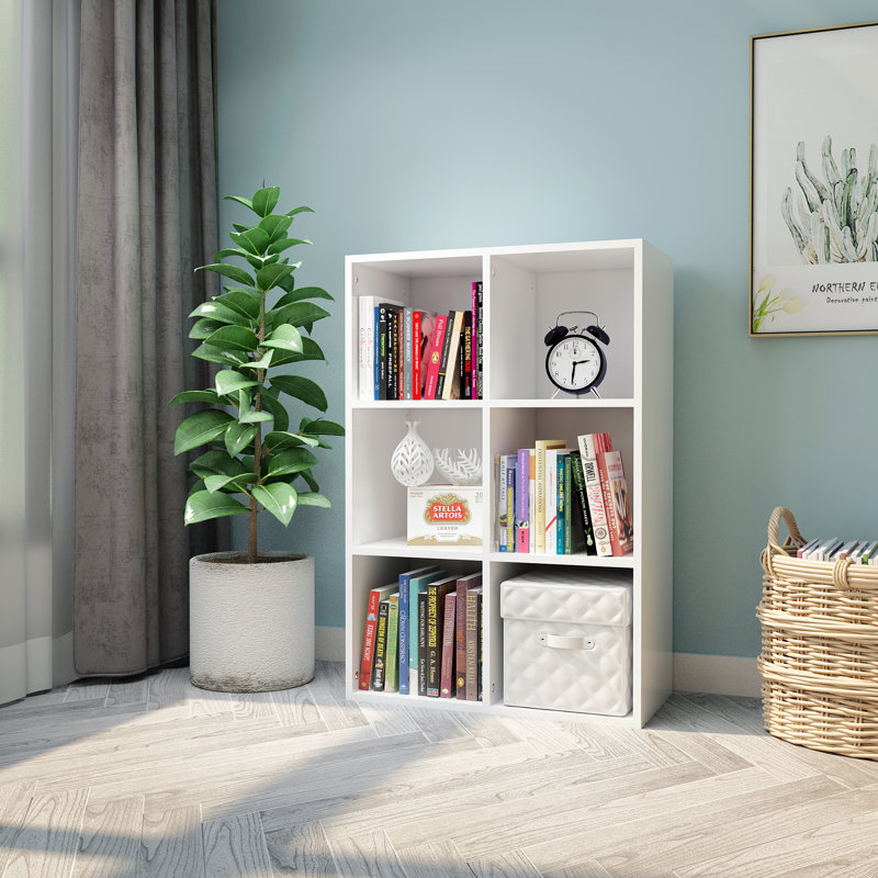 Emmerly 90cm H x 60.5cm W Cube Bookcase, White
