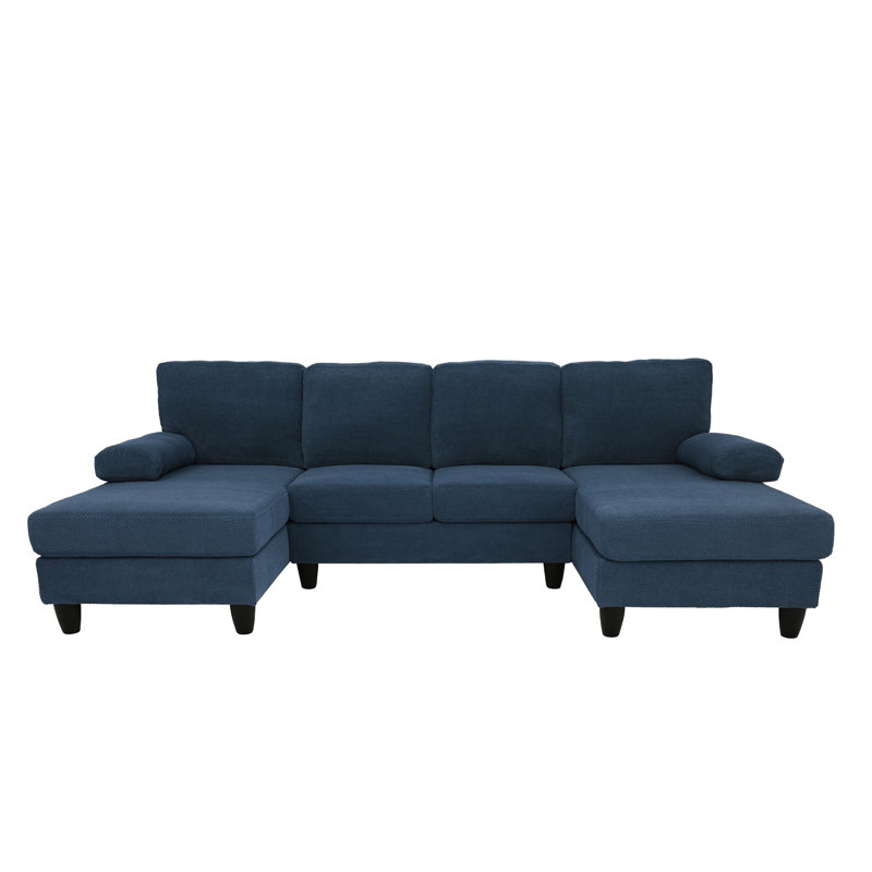 Canapé modulaire en forme de U 104 "Cloud, Blue Polyester