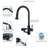 Modern 3-in-1 High-Arc Pull-Down Sprayer Kitchen Faucet with 3 Function Spray Mode & Press-Type Glass Rinser-119222599