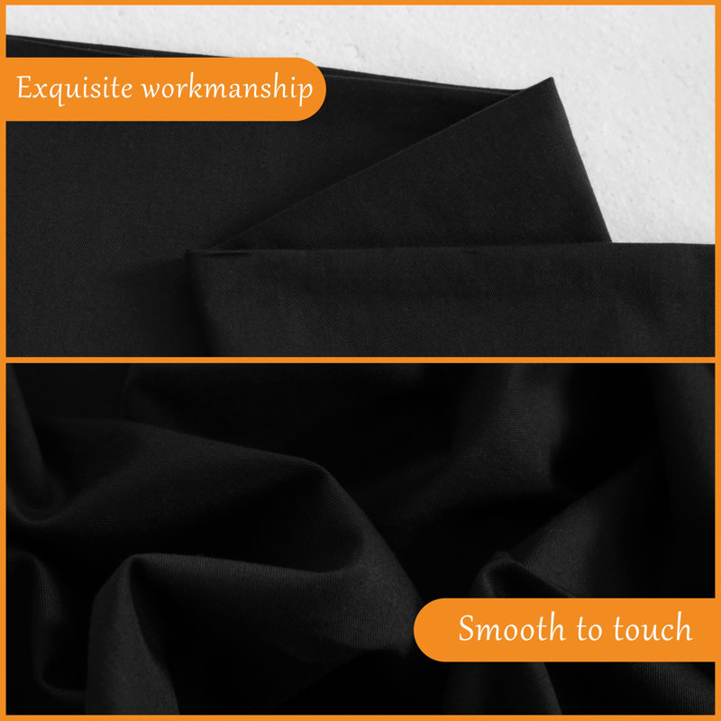 1 PC Body Pillowcase, Cotton Pillowcase, Envelope Closure, 20x54inches - NTBAY, Black