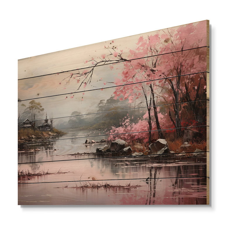 Asian Zen Garden VII sur impression sur bois, H 10 po x l 20 po x P 0,78 po