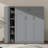 Full-Size Murphy Wall Bed Featuring Functional Shelves, Closet & Subtle LED Lighting-469050353-469050350