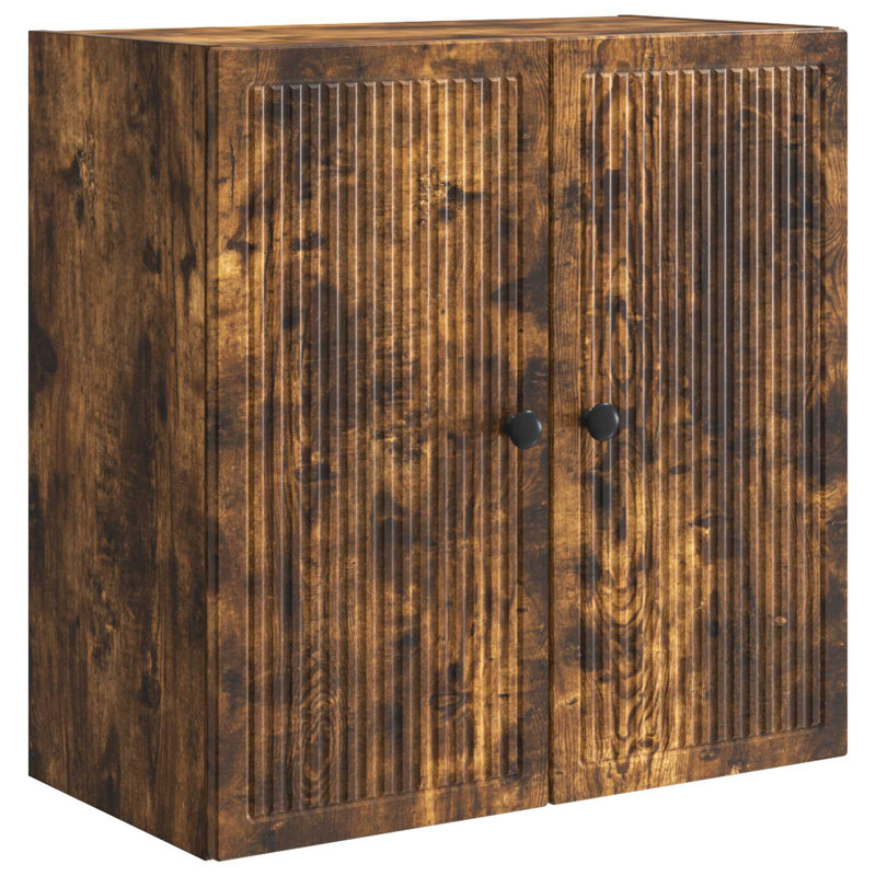 2 -Door Rectangle Accent Cabinet, Smoked Oak