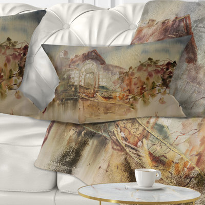  Coussin abstrait aquarelle