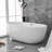 Cateisha 67'' x 30.7'' Soaking Acrylic Bathtub-108230018