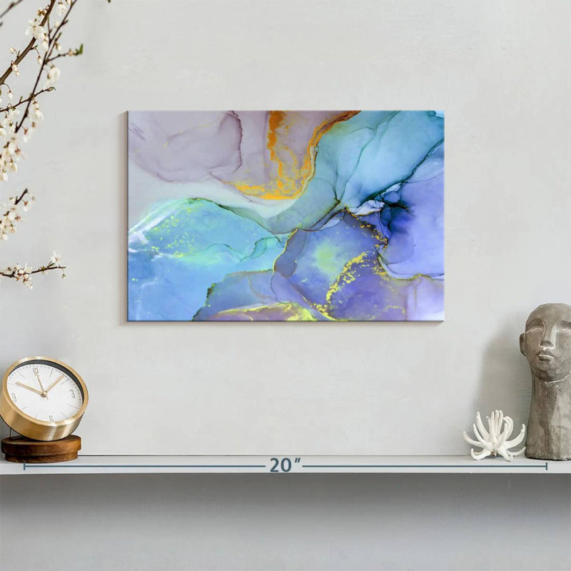 Avery Light Marble Abstract, 8" H x 12" W