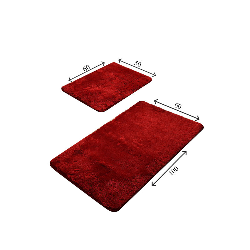 Assonet Non-Slip Bath Mat, Red