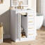 Meuble-lavabo 24 po avec lavabo intégré en céramique, meuble-lavabo à une porte, 3 tiroirs et meuble-lavabo simple pour petite et moyenne salle de bain-929876822