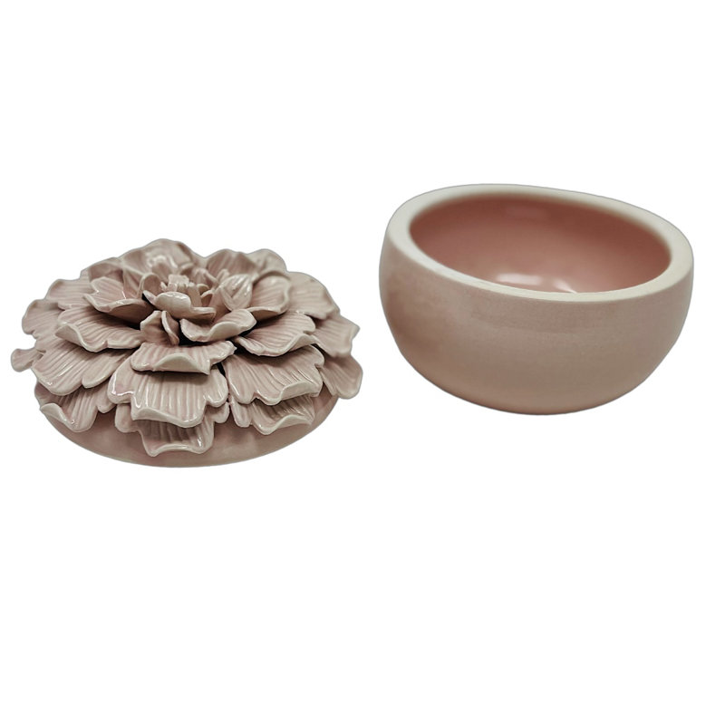 Boîte à bijoux en porcelaine Chrysanthemum