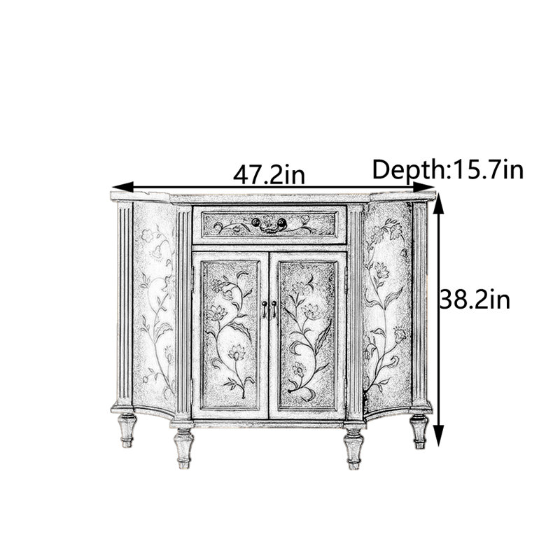 Armoire d'entrée en bois massif