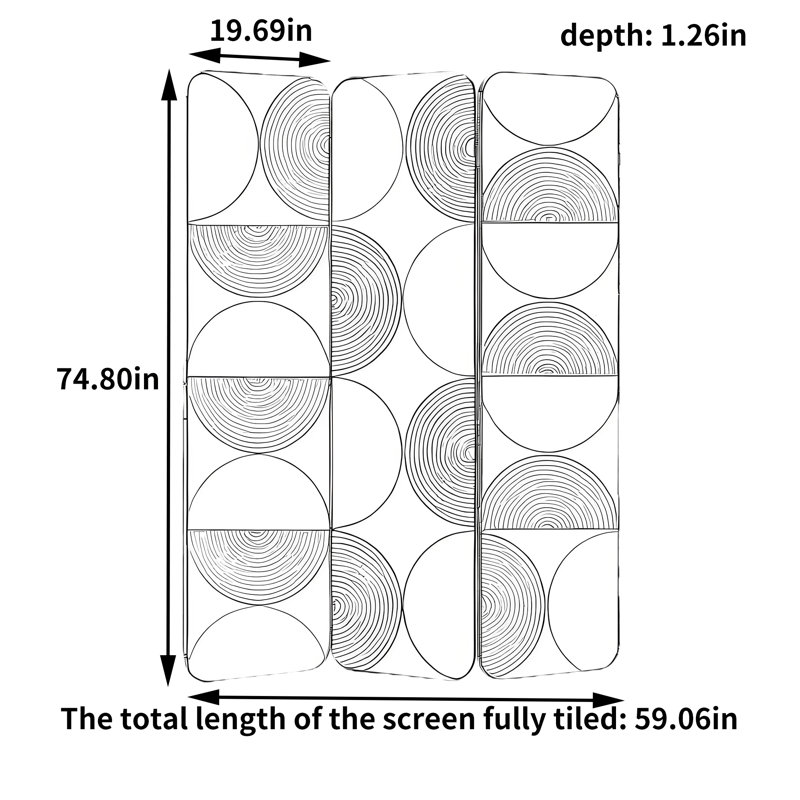 Nakiah, H 74,8 po x l 59,06 po x P 1,26 po, 3