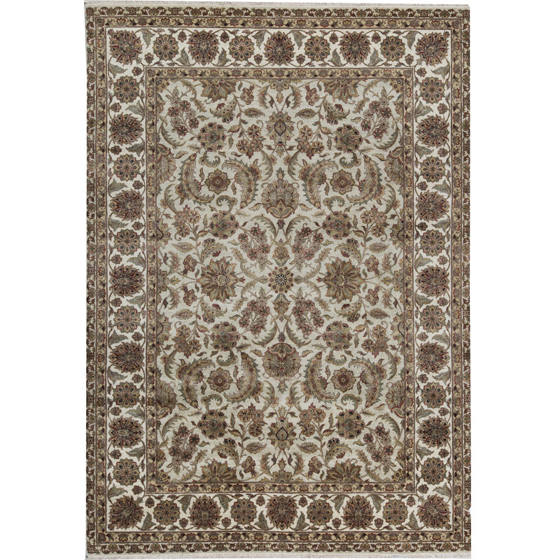 Tapis brun de haute qualité noué à la main