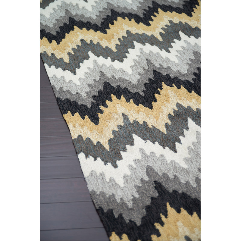 Tapis gris/beige crocheté à la main Francesca