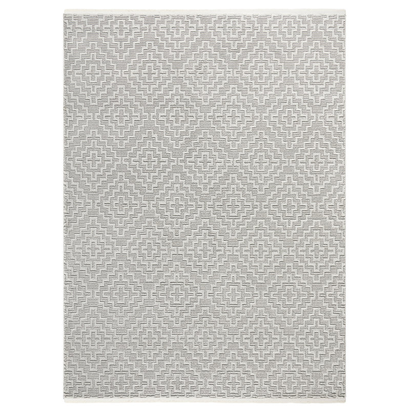 TOWN & COUNTRY LUXE Tretta Modern Geo Area Rug with Plush High-Low Texture, Gray, Rectangle 9'2"x 12'5"