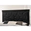 Élégant grand lit avec tête de lit tapissier en tissu de couleur noire et durable