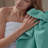 4-Piece 100% Cotton Quick Dry Diagonal Ribbed 4Pcs Hand Towel Set, Turquoise