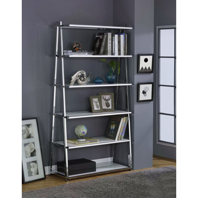 High Gloss Chrome Finish Bookshelf