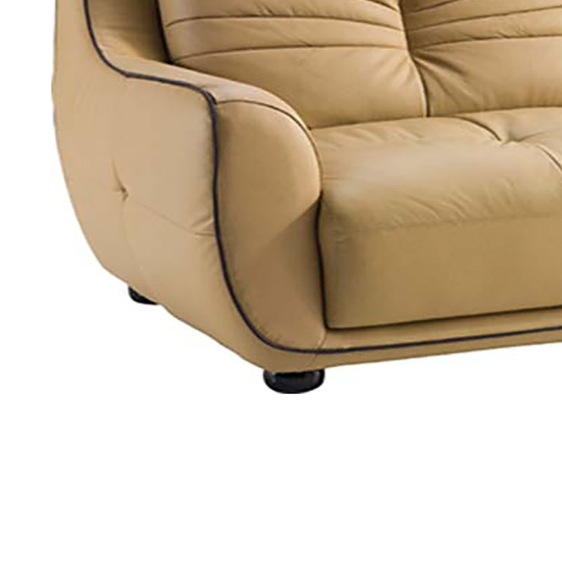 8802 Taupe Leather Sofa
