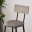 Ensemble de tabourets de bar ronds avec tablette, tabouret rembourré avec dossier gris-254642452-254642450