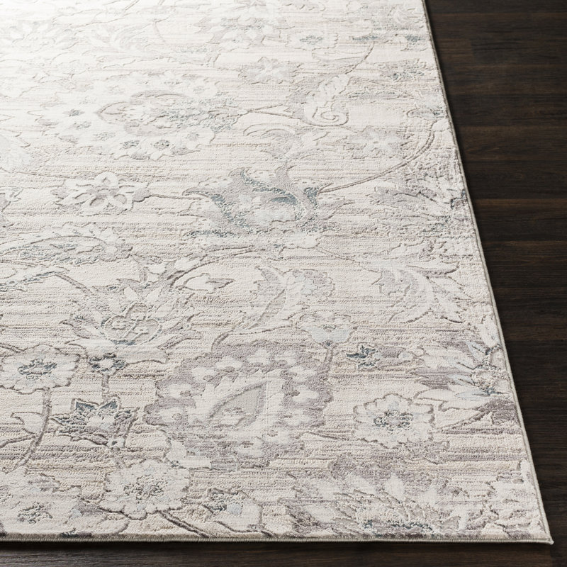 Tapis argenté / gris Framingham, Rectangle 2 pi x 3 pi