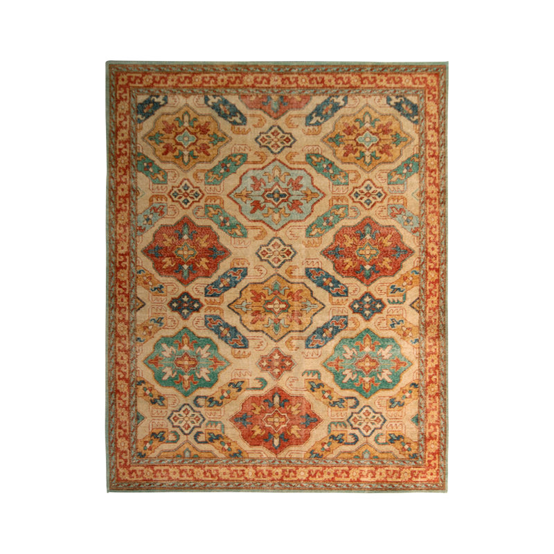 Hand-Knotted Classic Rug Beige Gold And Red Geometric Pattern By Rug & Kilim, Rectangle 15' x 24'