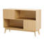  39.3” Mid - Century Modern Storage Cabinet with Storage, Solid Wood Legs-Oak-717951403