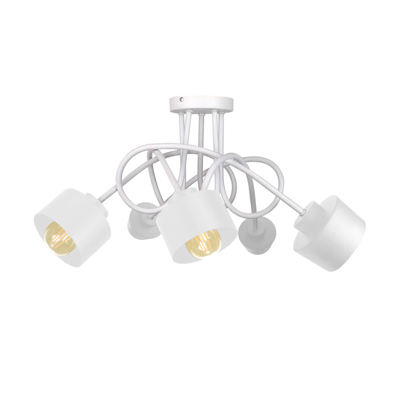 Bavory Flush Mount, White, White