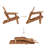 Oversize Folding Adirondack Chair (Light Brown) – Solid Hemlock Wood Patio Chair For Garden, Backyard & Pool Deck-461536755