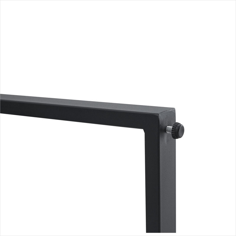 Ensemble de 2 chaises d'appoint classiques en similicuir noir avec structure en fer pour salle à manger ou bureau, style carré moderne