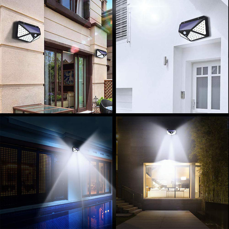 LED Solar Power Dusk to Dawn Outdoor Security Area Light with Motion Sensor (Pack of 2)
