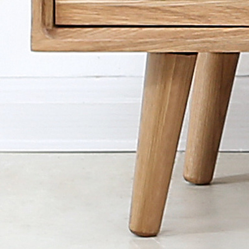 Solid wood minimalist extendable TV cabinet