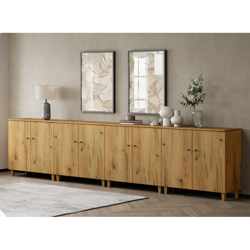 Lysiane 8 - Door Accent Cabinet, Oak Brown