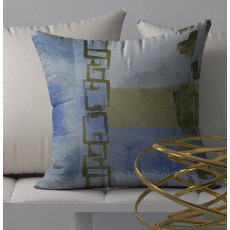 Alert Abstract Reversible Throw Pillow, 20" x 20"