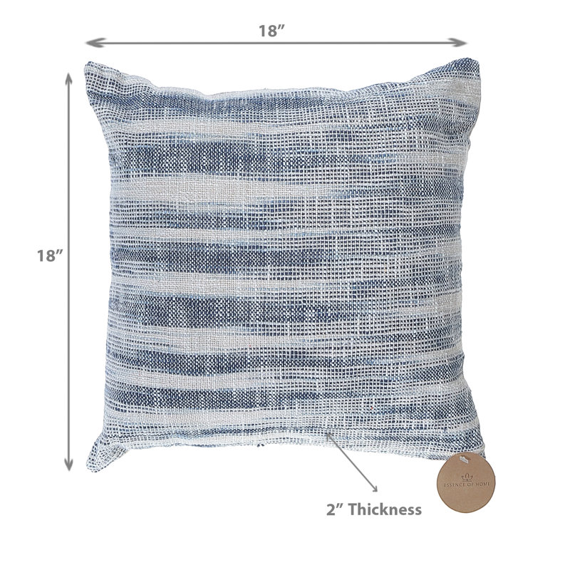 Striped Cotton Throw Pillow
