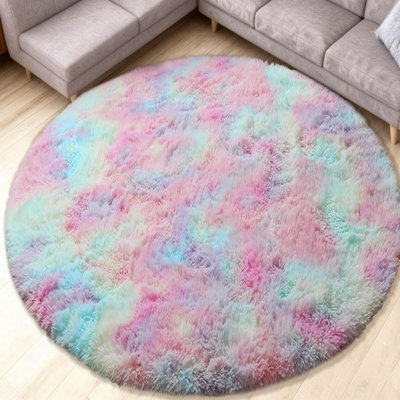 Tie Dye-Rainbow Area Rug,Ideal for multiple scenarios
