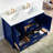 Whitney 48 " W Freestanding Standard Free Standing 2 Double Vanity Bathroom Vanity With Marble Top