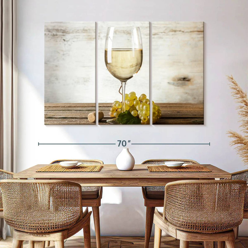 Yarlin White Wine, 42" H x 65" W