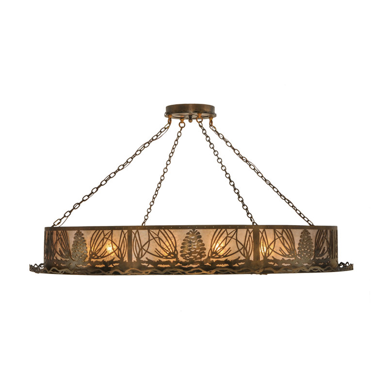 Plafonnier semi-encastré 6 lumières 72 po